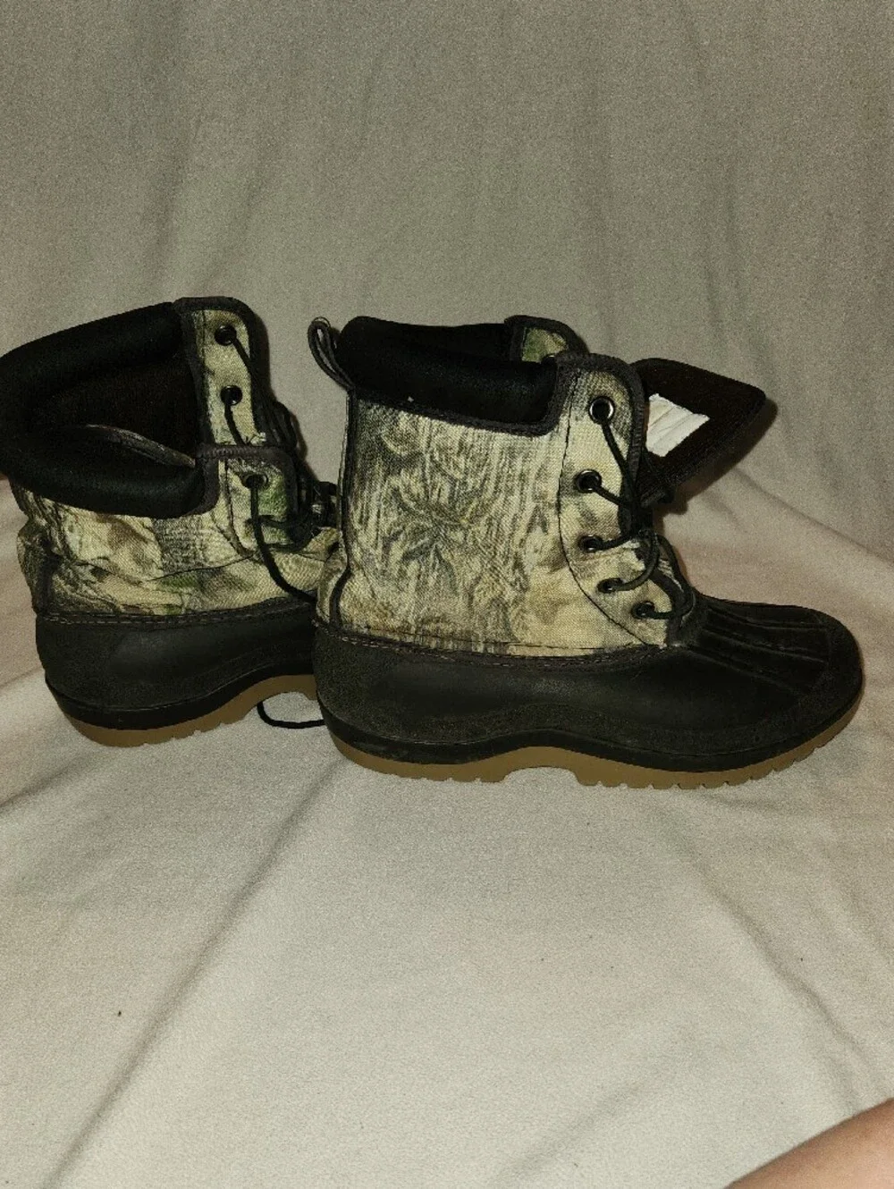 Aspen Sport Men's Waterproof Camouflage Duck Boots - Black & Green
